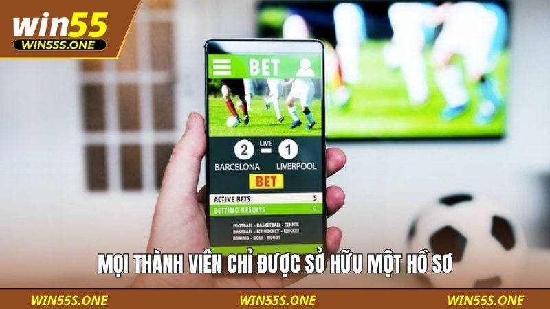 Mọi thành viên chỉ được sở hữu một hồ sơ